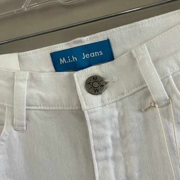 Anthropologie MiH Jeans Womens white Denim‎ Jeans Tomboy Jean Skinny Boyfriend - Picture 5 of 11